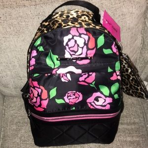 betsey johnson leopard backpack